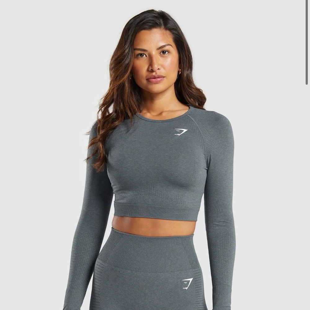 Gymshark Gray vital seamless crop top